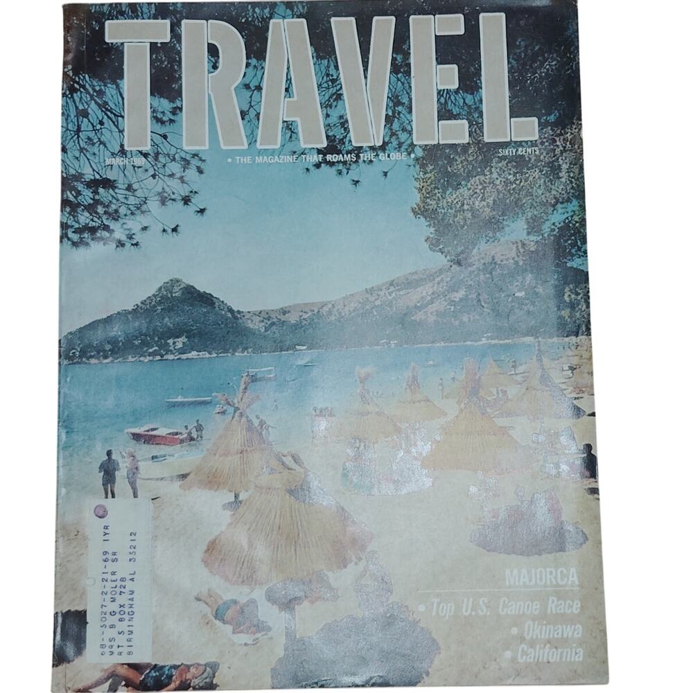 Vintage Travel Magazine - March 1969 - Majorca, Okinawa, California Issue